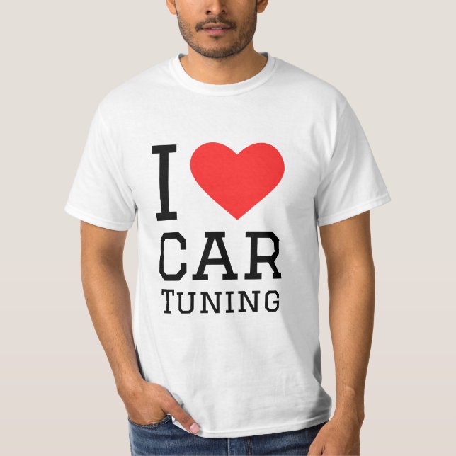 Jag älskar att trimma bilar t shirt (Framsida)