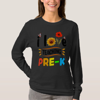 Jag älskar att undervisa förskola solros för försk t shirt