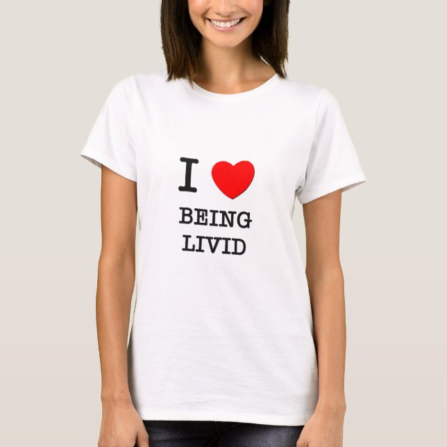 Jag älskar att vara blågrå tee shirt (Framsida)