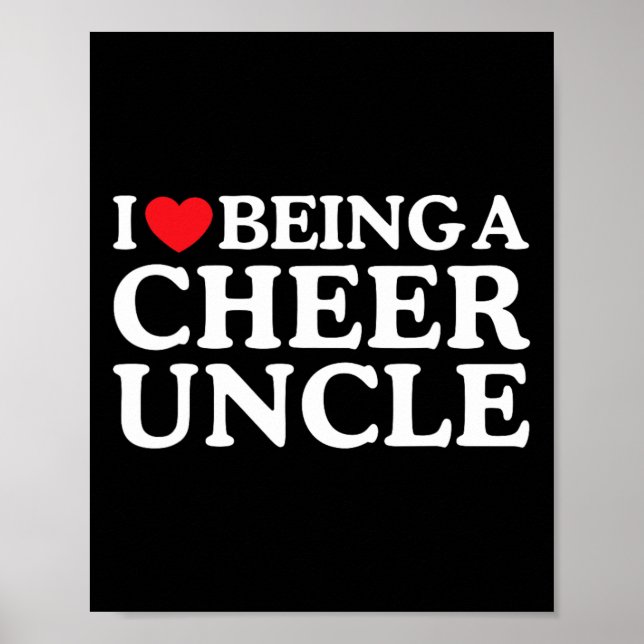 Jag älskar att vara en Cheer Farbror Cheerleading  Poster (Framsidan)