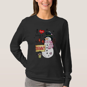 Jag älskar att vara en Grammy snöman jul xmas T Shirt