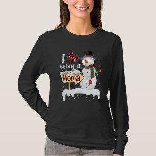 Jag älskar att vara en Moma snöman jul Xmas 1 T Shirt