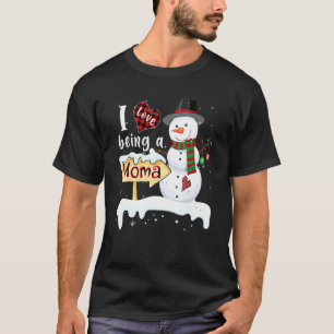 Jag älskar att vara en Moma snöman jul Xmas 1 T Shirt