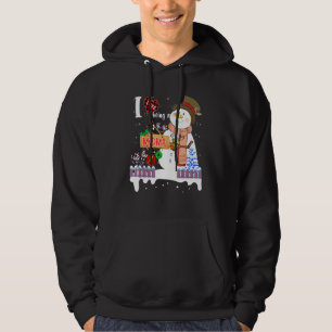 Jag älskar att vara en Moma snöman jul Xmas Hoodie