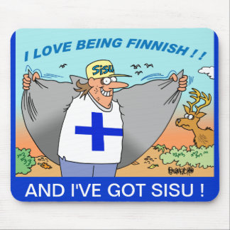 JAG ÄLSKAR ATT VARA FINSKAN MOUSEPADS MUSMATTA