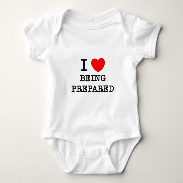 Jag älskar att vara förberedd t-shirt (Framsida)