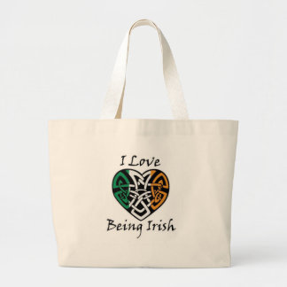 Jag älskar att vara irländsk Celtic hjärta Jumbo Tygkasse