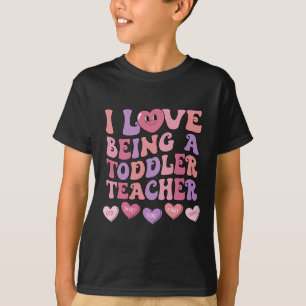 Jag älskar att vara lärare för småbarn Alla hjärta T Shirt