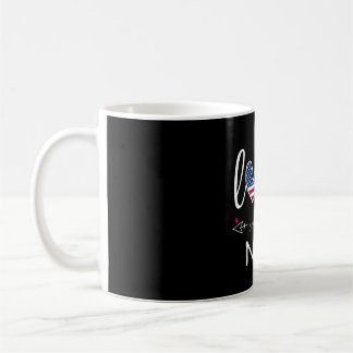 Jag älskar att vara Nana Usa flagga 4 juli självst Kaffemugg