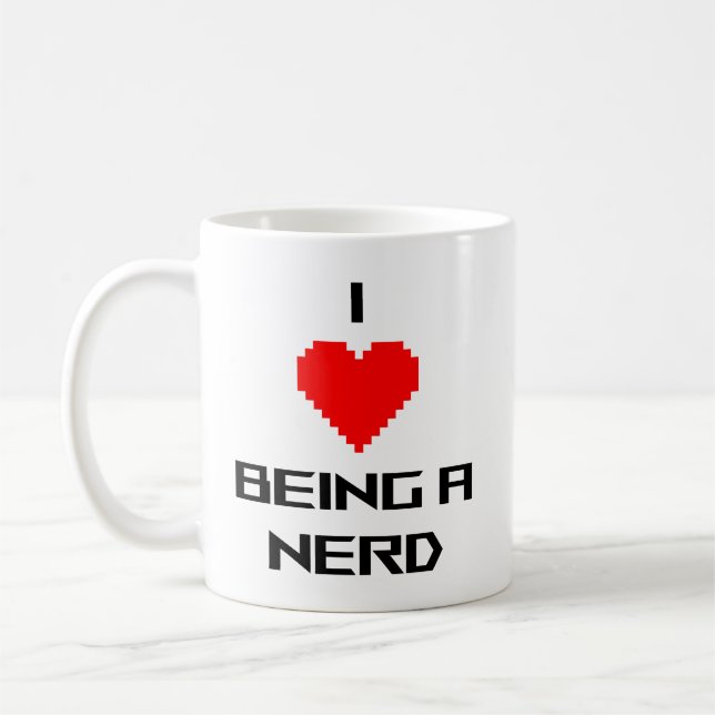 Jag älskar att vara nörd kaffemugg (Vänster)
