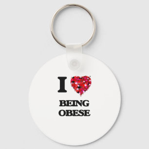 Jag älskar att vara Obese Nyckelring