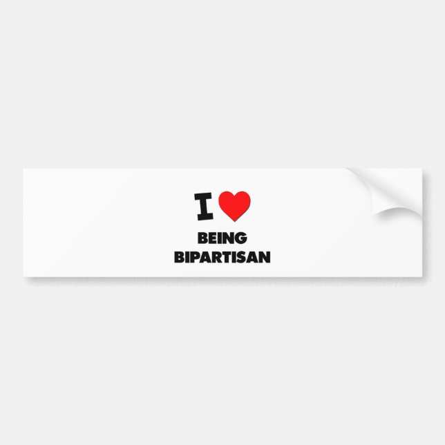 Jag älskar att vara tvåparti- bildekal (Framsidan)