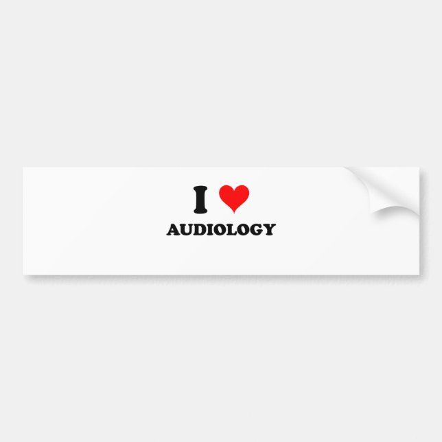 Jag älskar Audiology Bildekal (Framsidan)