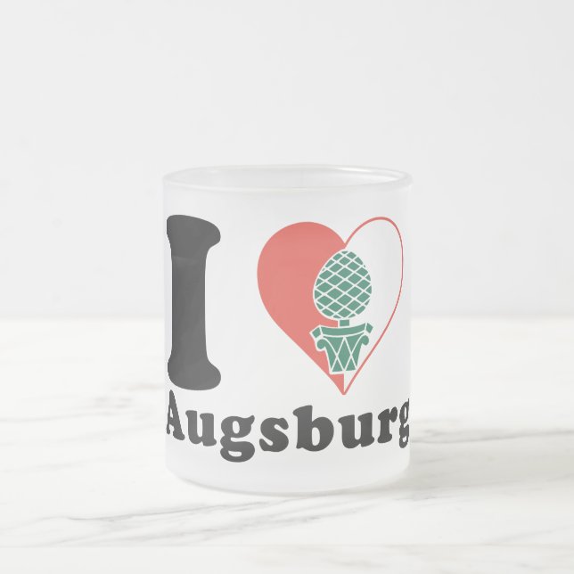 Jag älskar Augsburg Frostad Glasmugg (Center)