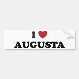 Jag älskar Augusta Georgia Bildekal