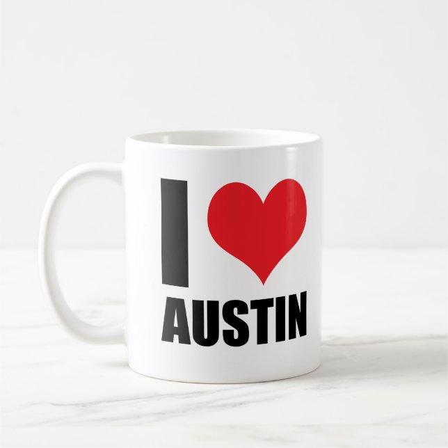Jag älskar Austin Kaffemugg (Vänster)