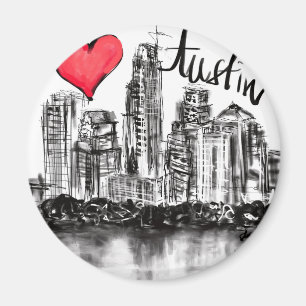Jag älskar Austin Magnet