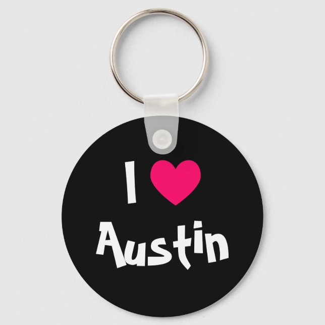 Jag älskar Austin Texas Nyckelring (Framsida)