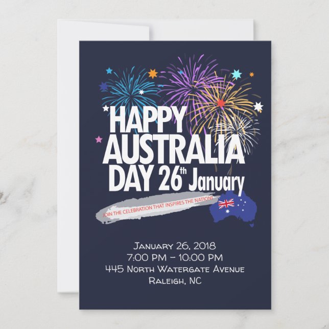 "JAG ÄLSKAR AUSTRALIEN" Australien-dagen 26 januar Julkort (Framsida)