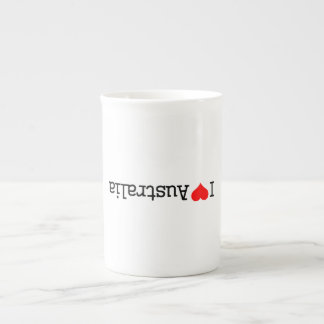 Jag älskar Australien Benporslin Mugg