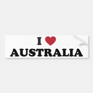 Jag älskar Australien Bildekal