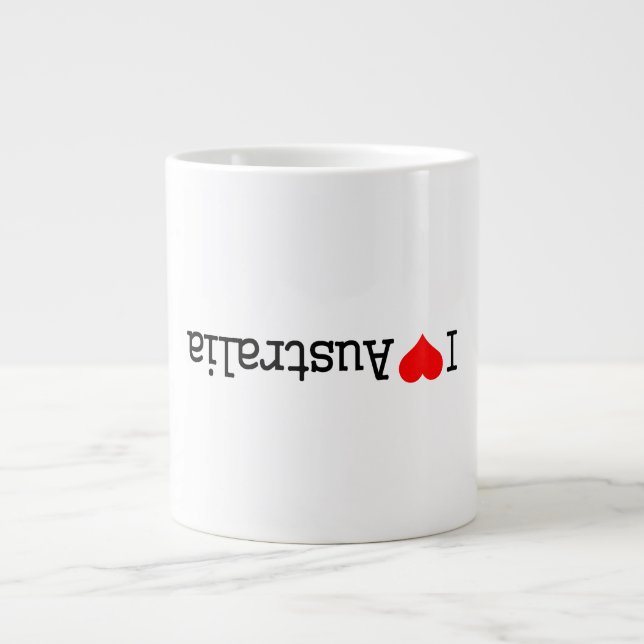 Jag älskar Australien Jumbo Mugg (Framsidan)