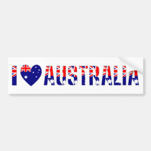 Jag älskar Australien (mörkt) Bildekal