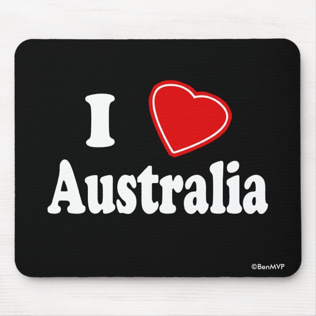 Jag älskar Australien Musmatta (Framsidan)