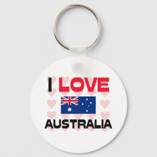 Jag älskar Australien Nyckelring