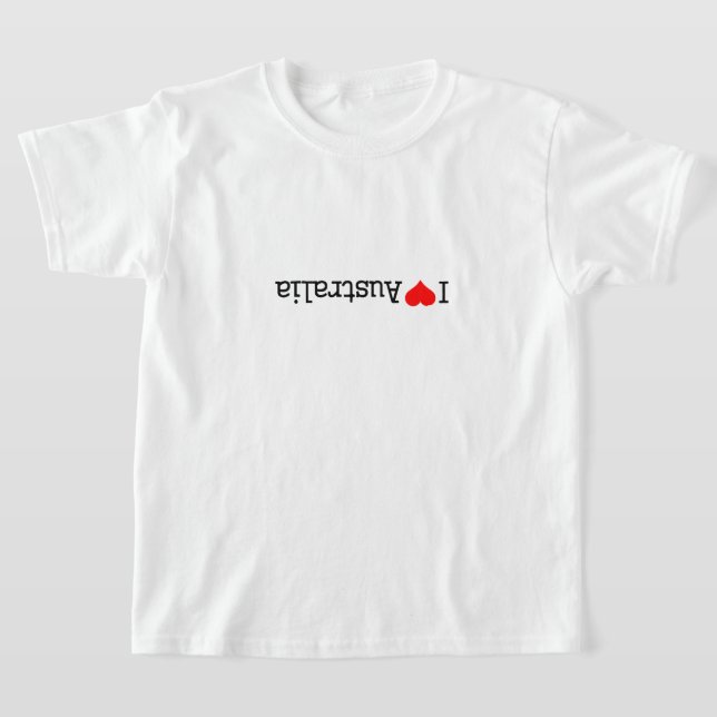 Jag älskar Australien T Shirt (Laydown)