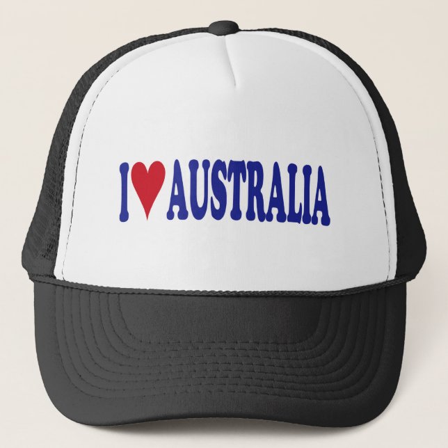 Jag älskar Australien Truckerkeps (Framsida)