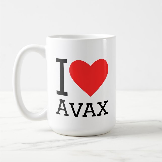 Jag älskar avax kaffemugg (Vänster)