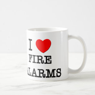 Jag älskar avfyrar larm kaffemugg