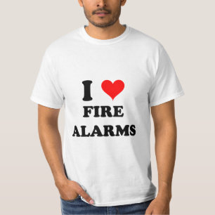 Jag älskar avfyrar larm t shirt
