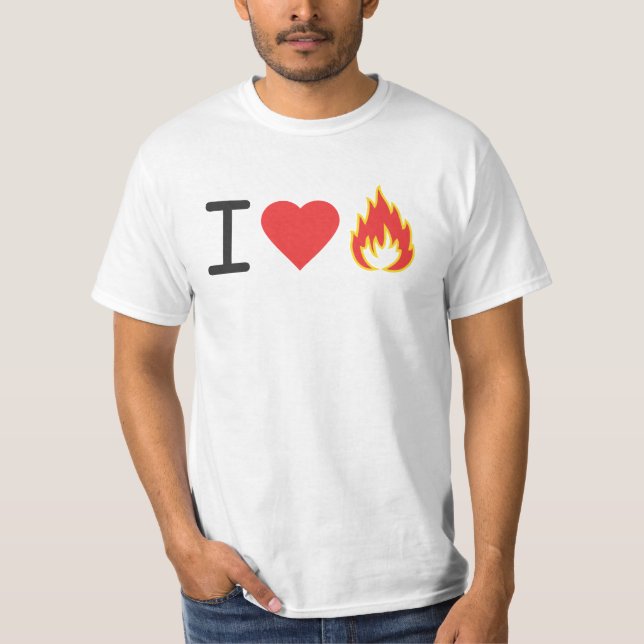 Jag älskar avfyrar tee shirt (Framsida)