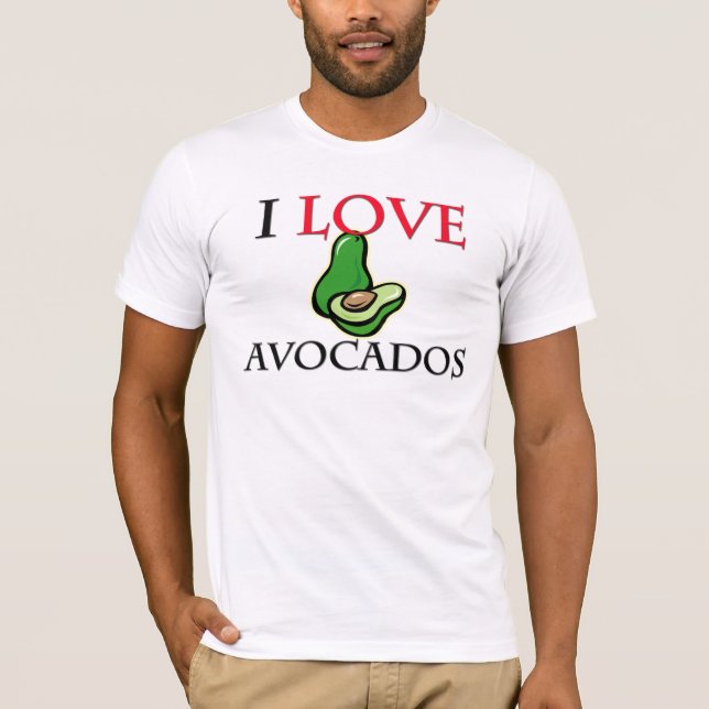 Jag älskar avokadon t shirt (Framsida)