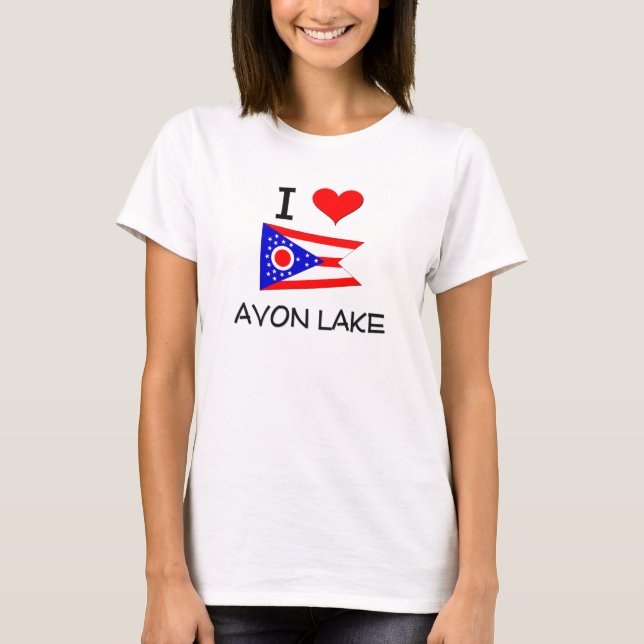 Jag älskar Avon sjön Ohio T-shirt (Framsida)