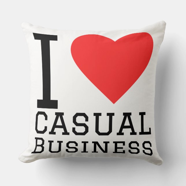 Jag älskar avslappnad business  kudde (Framsida)