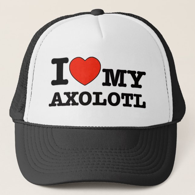 Jag älskar axolotl truckerkeps (Framsida)