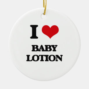 Jag älskar babyLotion Julgransprydnad Keramik