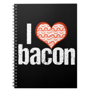 Jag älskar bacon anteckningsbok