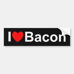 Jag älskar bacon (för hjärta) bildekal