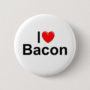 Jag älskar bacon (för hjärta) knapp