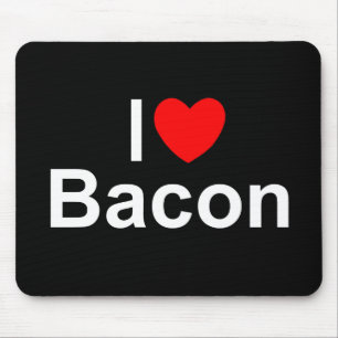 Jag älskar bacon (för hjärta) musmatta