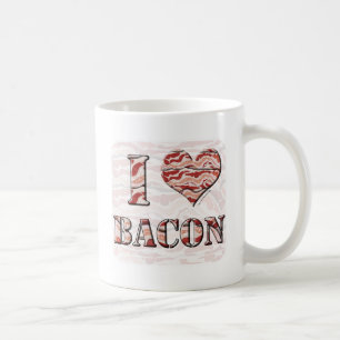 Jag älskar bacon! kaffemugg