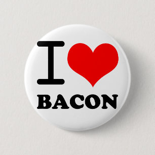 Jag älskar bacon knapp