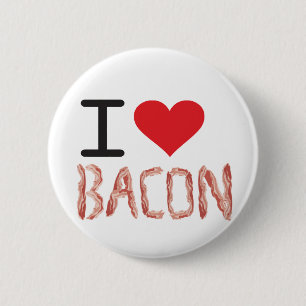 Jag älskar bacon knapp