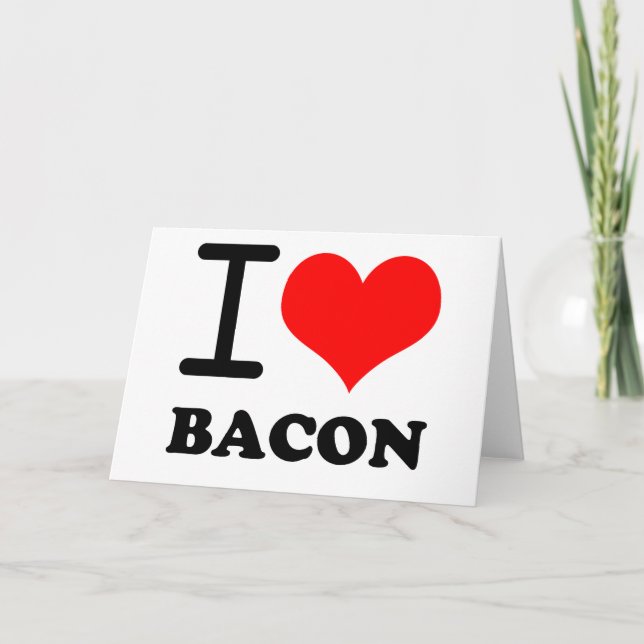 Jag älskar bacon kort (Framsida)