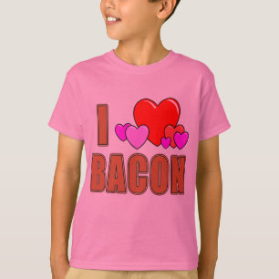 Jag älskar bacon mig designen för bacon för tee shirt
