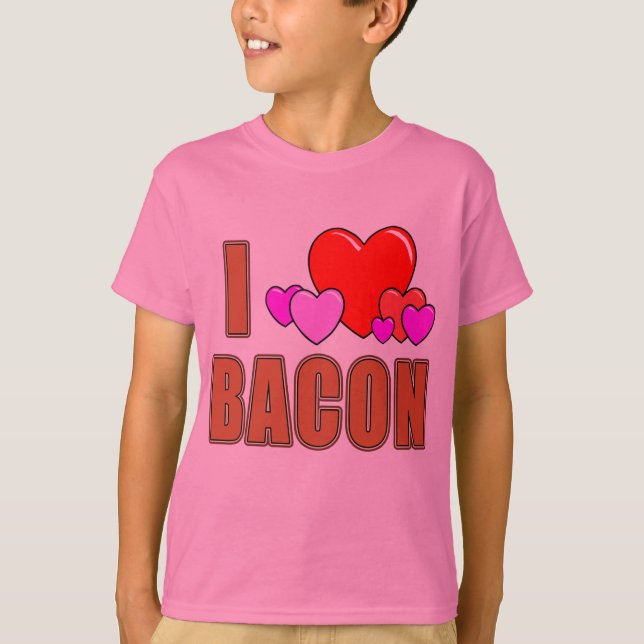 Jag älskar bacon mig designen för bacon för tee shirt (Framsida)